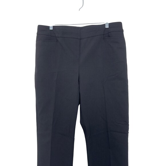 Chicos Womens Black Straight Leg Pull On Pants Size US 14R Stretch Rayon Blend - Picture 8 of 11